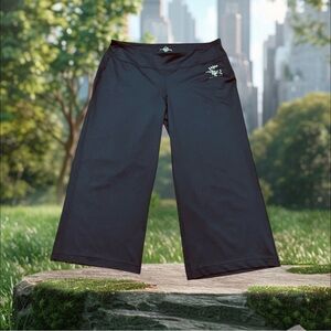 Paradox, Black Wide-Leg Cropped Pants, Size Large 🏃‍♀️‍➡️